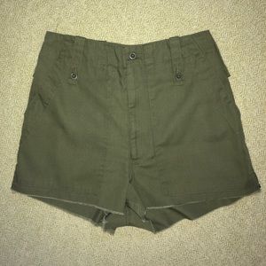 High waisted cargo shorts